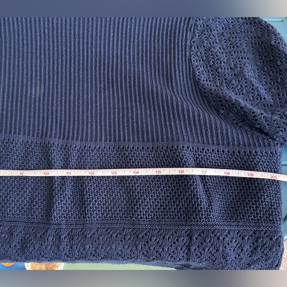 FADED GLORY Navy blue shrug knit sweater.  Size large - Picture 11 of 15